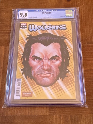Wolverine 46 CGC 9.8 White Pages Brooks Headshot Variant (Classic Logan Cover)