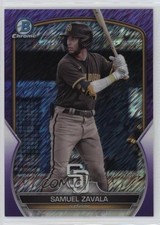 2023 Bowman Chrome Prospects Purple Shimmer Refractor 105/250 Samuel Zavala 0n64