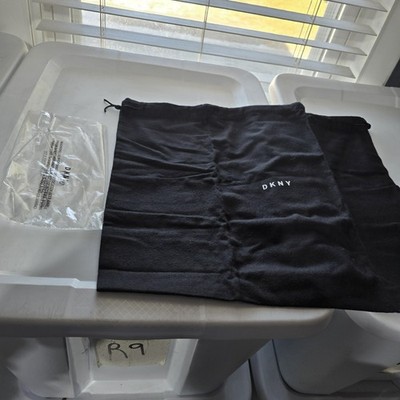 DKNY Black 15×18 Felt Draestring Promotion Bag