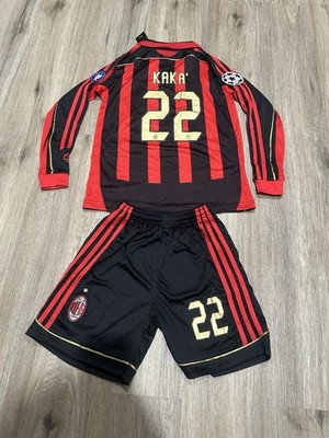 Ac Milan Soccer Jersey Long Sleeve #22 Kaka Kids Size L 9-10 Years