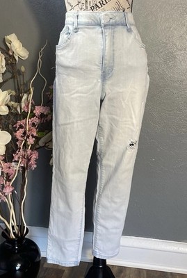 Democracy Ab-Solution Ankle Skimmer Women's Size 12 Light Wash Distressed Jeans