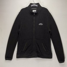 Weird Fish Full Zip Sweater Brown Mens Small Macaroni Knit Sweatshirt Winter