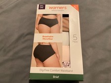 Brand New Warners Blissful Benefits Briefs 2XL 20 5 Pk Microfiber Underwear