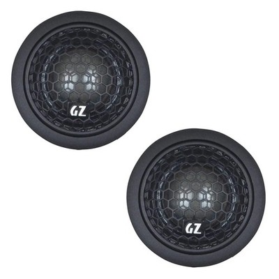 Ground Zero Radioactive GZRT 25SQ 1 Inch Coated Silk Dome Tweeter 70w RMS Pair