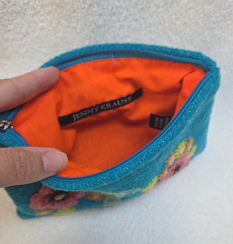 Jenny Krauss Tasche, Kosmetiktasche, 100% Wolle Peru, L Monogramm - Bild 4 von 5