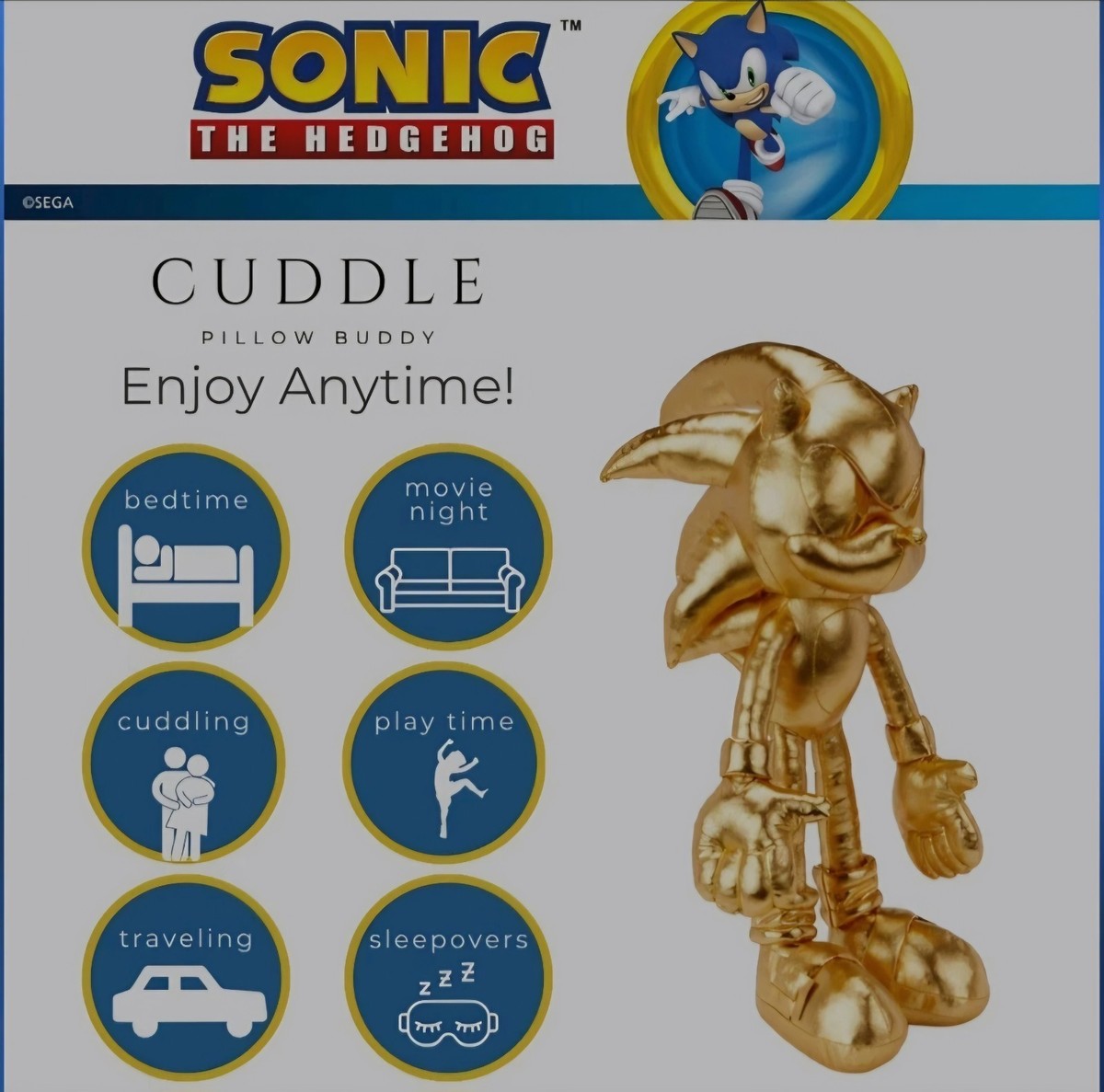 SEGA 24k Gold Sonic the Hedgehog Super Sonic Legendary Large 21