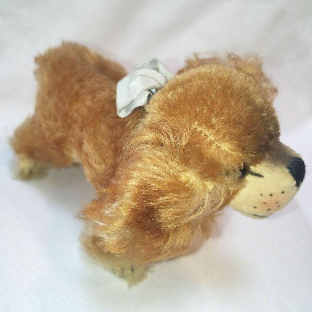 Plush Toy Steiff Cookie Stuffed Dog Brown Smiling face Made in