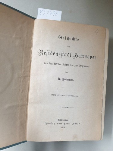 Geschichte der Residenzstadt Hannover : Lewinstein, Gustav: - Picture 1 of 2