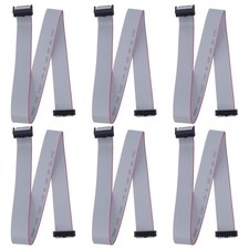 Antrader 16-Pin IDC Connector Flat Ribbon Cable with Black 2.54mm FC Dual Row...