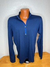 Men's Nike Running Dri Fit Athletic 1/2 Zip Pullover Medium M - Blue - Polyester
