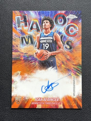 2025-26 Topps Chrome Update Havoc Marks Auto Rookie 15/25 Orange Joan Beringer