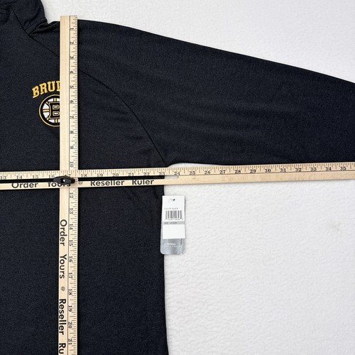 Boston Bruins Pullover Sweater Mens Size Large NHL Hockey 1/4 Zip Casual NEW - Picture 9 of 10