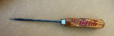 Vintage Wood Handle Coca-Cola Advertising Ice Pick 9"