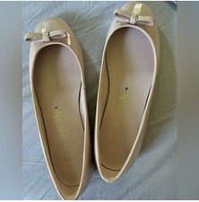 Kate Spade Brand New Kiersten Bow Nude Patent Flats