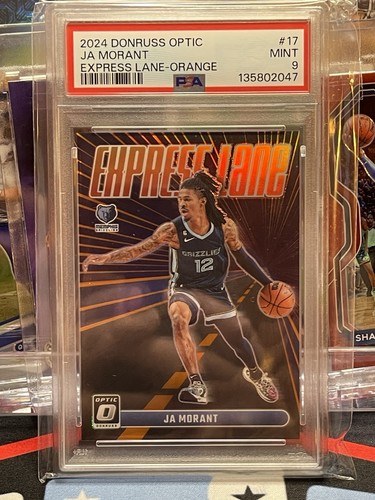 2023-24 Panini Donruss Optic Express Lane Ja Morant No. 17 Orange #’d/39 PSA 9
