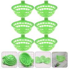 6 Pcs Plastic Bird Nests Hanging Cage Nest For Finch Canary Parrot Breeding