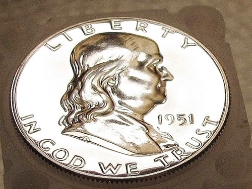 1951 Gem  Proof  Franklin  EYE CANDY " Blazing  Original  Luster "  #1231 ~  3