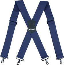 Men'S Suspender 1.5/2 Inch Wide Suspenders Full Elastic X Back Suspender with Sn