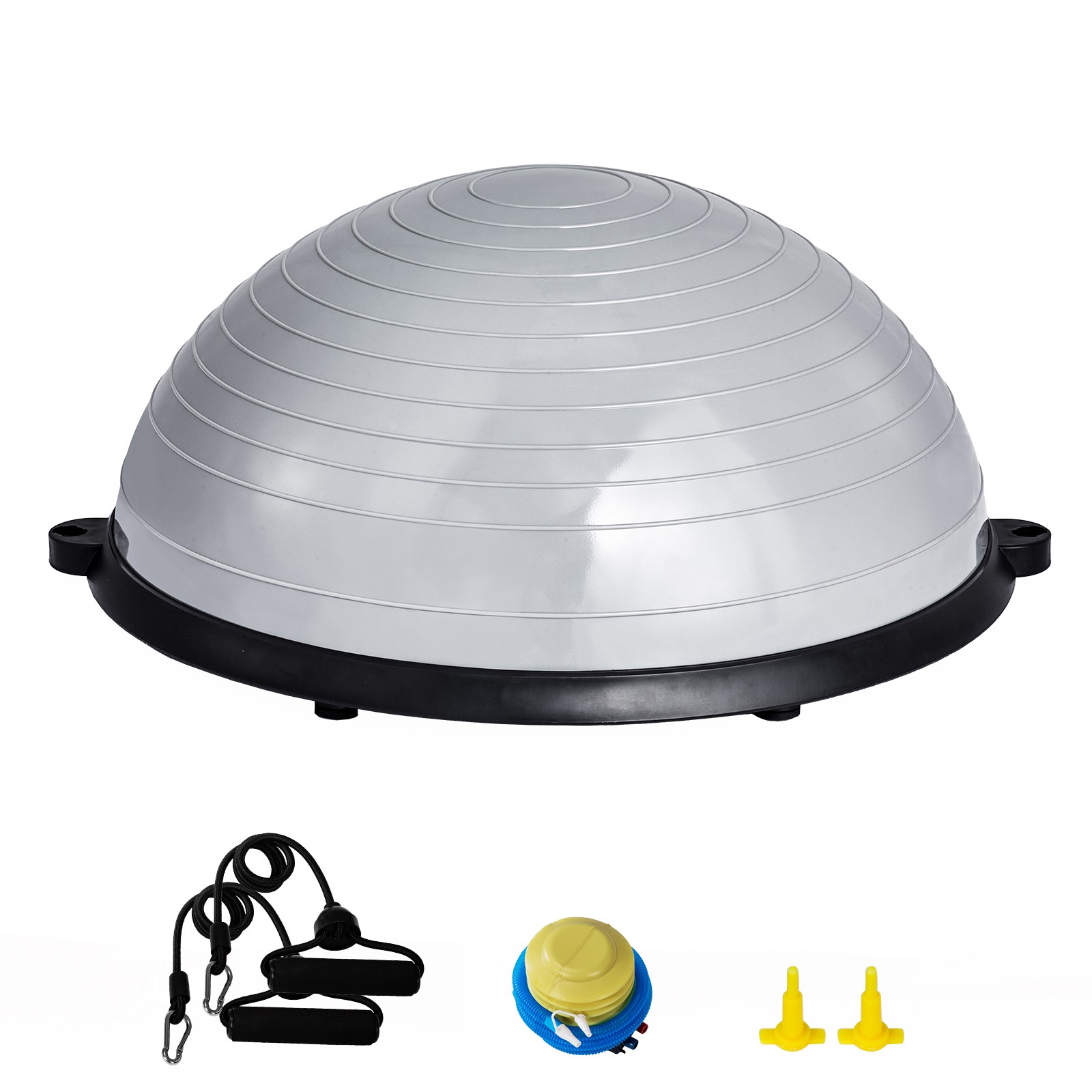 VEVOR Gymnastikball Fitnessball Sportball Yogaball 584mm Halb Grau Balance
