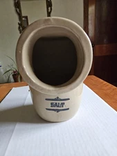 Vintage Americana Stoneware Salt Pig 7.75" Rustic Kitchen Salt Keeper