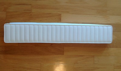 BOAT CUSHION CUSTOM MADE PLEATED VINYL BACKREST  W/TRACK 36''x6''x2''