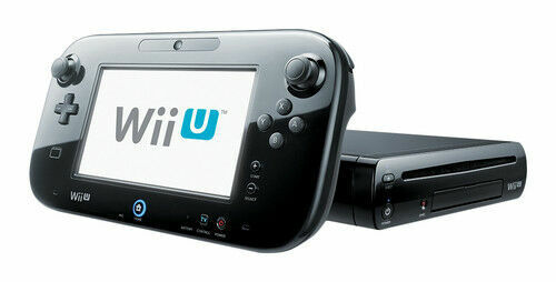 Nintendo WiiU 32GB Console - Black - With charger - With 2 Mario controllers