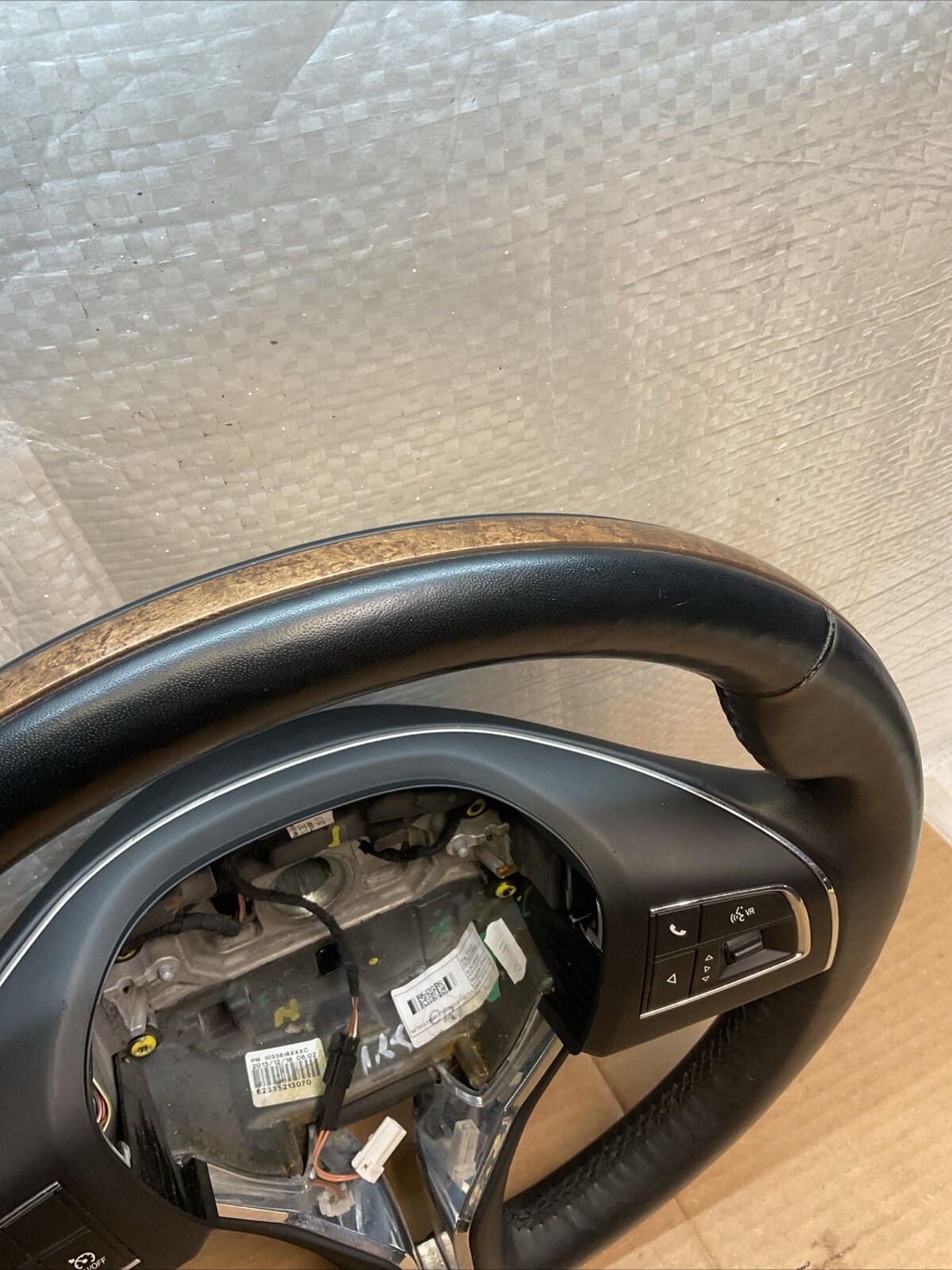 2014-2021 MASERATI QUATTROPORTE OEM FRONT DRIVER STEERING WHEEL BLACK LEATHER