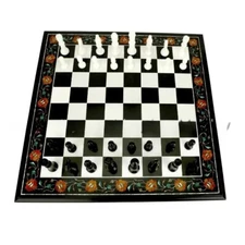 Marble chess board table/black and white marble set table/marble chess board Top