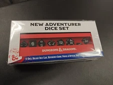 Sirius D&D Adventure Dice New Adventurer Dice Set - Black w/White 