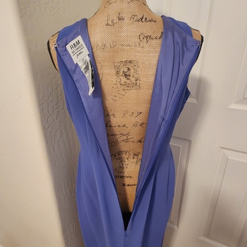 R & M Richards Women's Size Petite 10 Blue Maxi Dress With Jacket Set - Picture 5 of 10