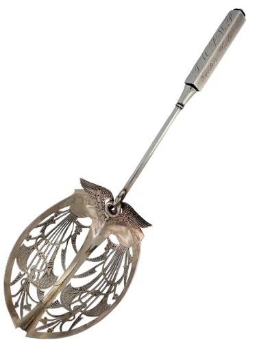 Rare Sterling GORHAM Saratoga Chip Server ISIS 1870 w/ elaborate pierced work