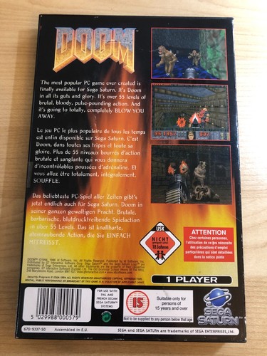 DOOM. SEGA SATURN. PAL ESPAÑA - Imagen 2 de 5