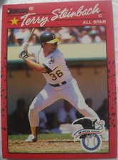 Rare!!! 1990 💥Donruss Terry Steinbach AS Rookie Card #637 With Multiple Errors!