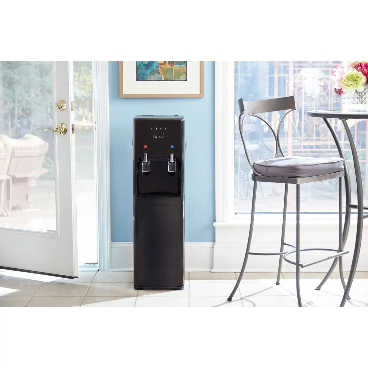 Primo Deluxe Black Stainless Bottom Loading Water Dispenser or