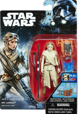 STAR WARS FORCE AWAKENS REY JAKKU 3.75'' ACTION FIGURE PROJECTILE FIRING B9842