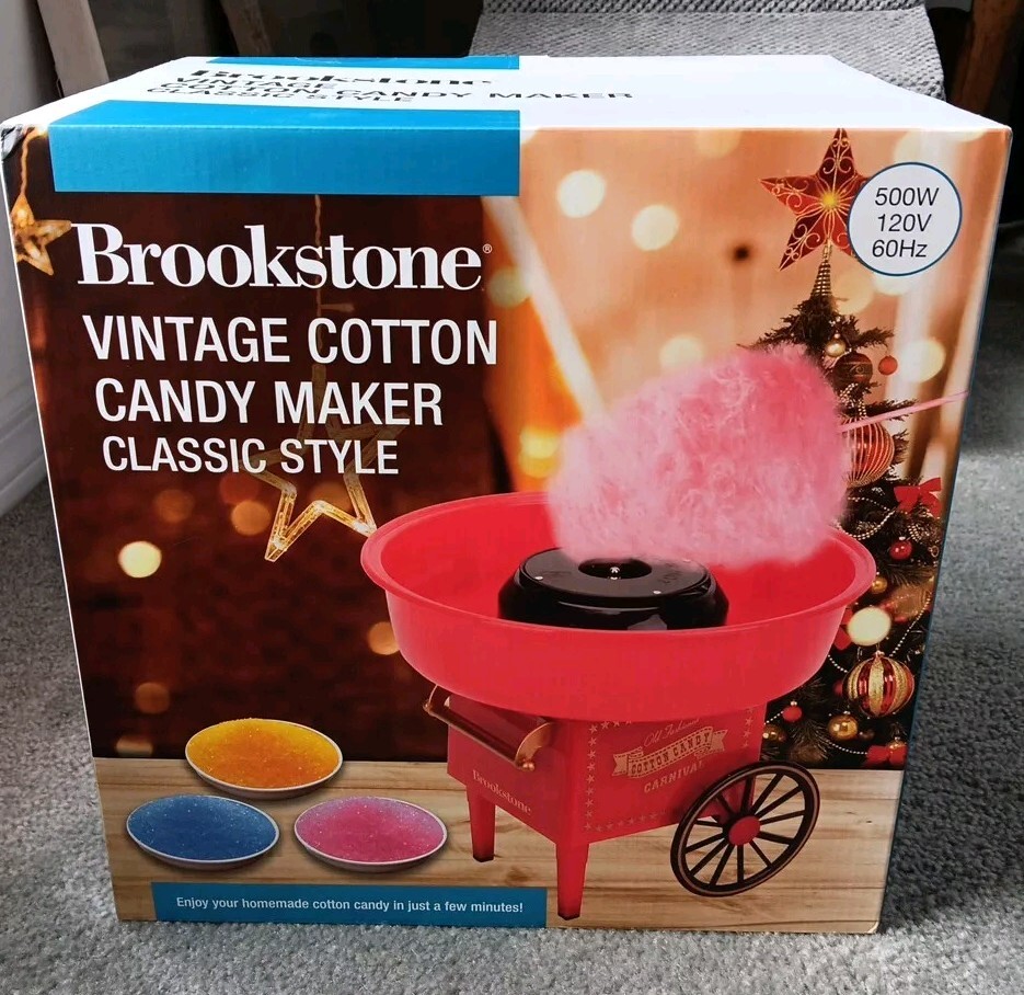 Brookstone Vintage Cotton Candy Maker Classic Style New In Box