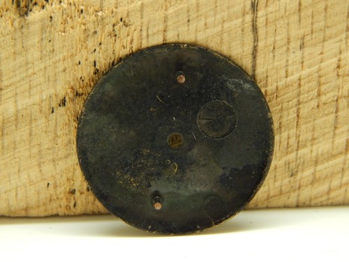 Black 25.6mm Mido Vintage Powrwind Watch Dial Multifort Gold Arrow Markers NOS - Picture 3 of 4