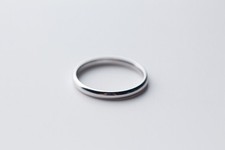 925 Sterling Silver Simple Plain 2mm Thin Band Dainty Knuckle Midi Ring A3374