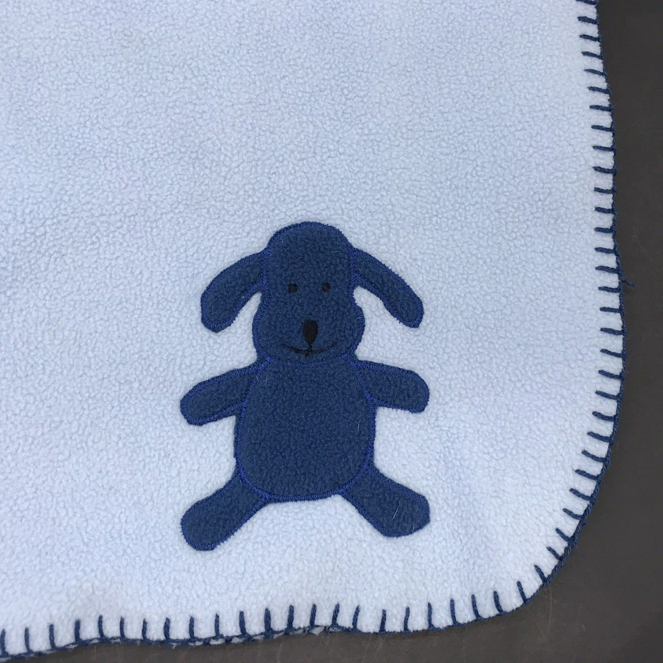 Blankets & Beyond Baby Blanket Puppy Dog Blue Fleece - Image 2 of 4