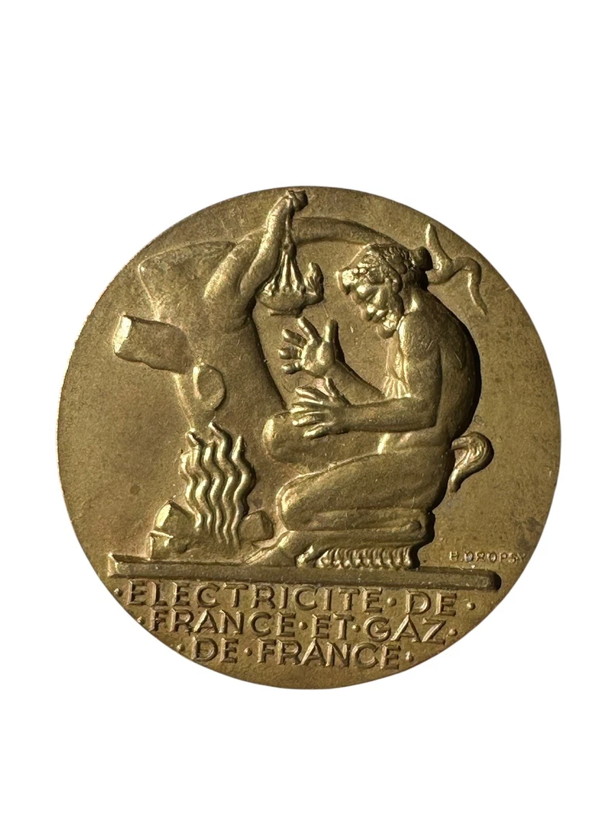 Médaille EDF-GDF – Bronze – XXème – Gravée Par H. Dropsy – Collection