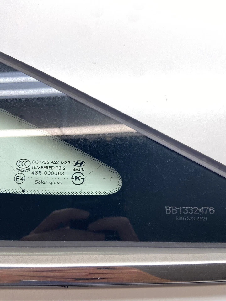 2011-2014 HYUNDAI SONATA REAR LEFT QUARTER WINDOW GLASS OEM - Image 2 of 4