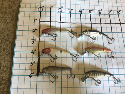 Lot De 6 Leurres Vintage L&S – Crankbaits Joints, Pour Panfish Et Chasseurs (occasion)