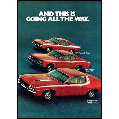 1974 Plymouth Barracuda Duster 360 Road Runner Line Up Vintage