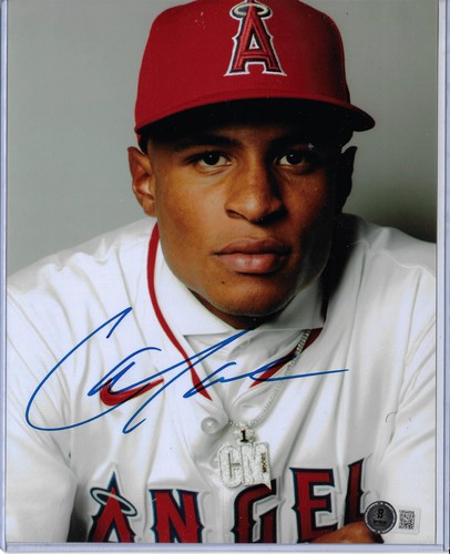 Christian Moore Autographed 8×10 Angels Photo Beckett Witnessed COA