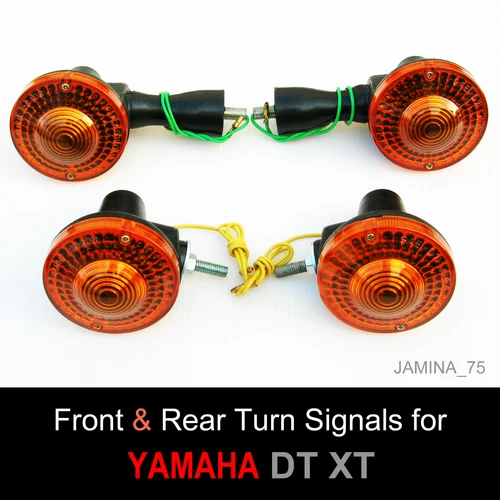 Yamaha XT250 XT500 XT DT Front & Rear Turn Signal Blinker Winker Indicator Set 4