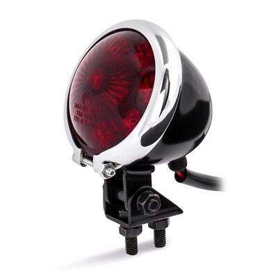 LED Rücklicht Bates Style schwarz Taillight Retro Bike Cafe Racer Old School 