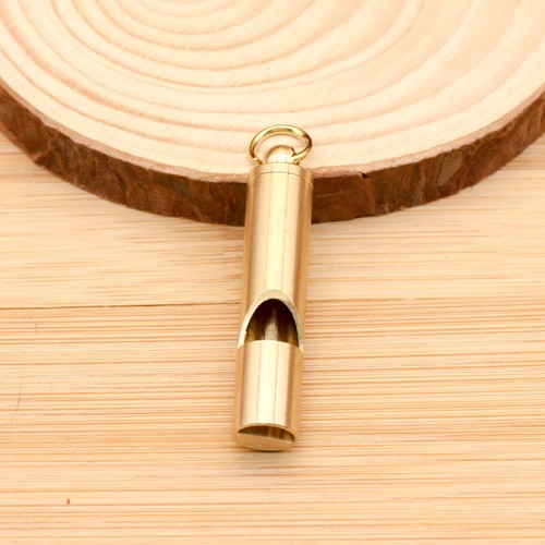 Brass Emergency Whistle EDC Pocket Tool for Hiking Camping Climbing 3Pcs - Picture 4 of 6