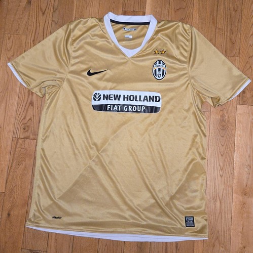 Nike Juventus Trikot Away Gold Fußball 2008 Maglia Herren Kit XL Vintage Shirt