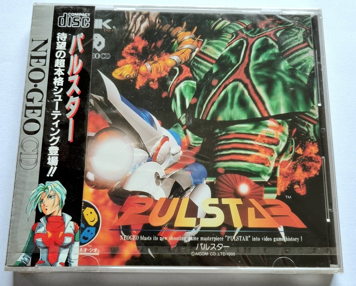 SNK NEO GEO CD Pulstar japanese SEALED but Spine sticks on shrink 