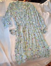 Ella Simone Blue Multicolored Floral Cottagecore Longsleeve Pocket Dress Sz 1X